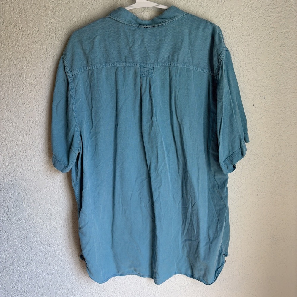 Tommy Bahama Men's Beach Vacay Resort Turquoise Blue Button Shirt Size XL - Picture 3 of 6